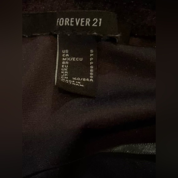 Forever 21 Dark Blue Velvet Strapless Bodysuit - Picture 5 of 6